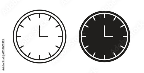 Time clock icon. filled flat sign for mobile concept and web design