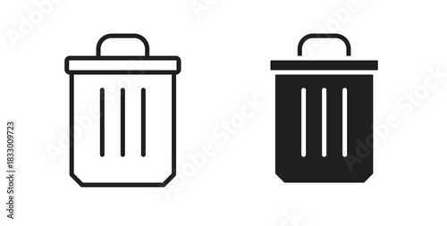 Trash icon. filled flat sign for mobile concept and web design