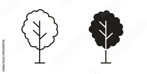 Tree free icon. filled flat sign for mobile concept and web design