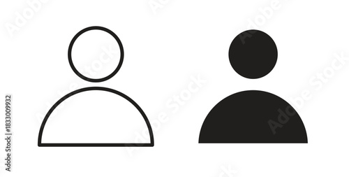 User icon. filled flat sign for mobile concept and web design