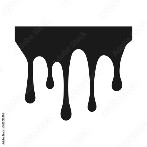 Melted Drips Liquid Shaped Silhouette Icon