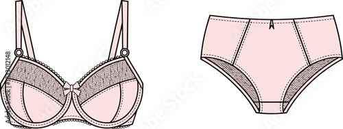 Messenger bag vector technical drawing illustration front and perspective view satchel briefcase sketch fashion design template isolated on white background