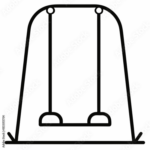 swing on a white background