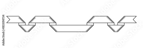 Illustration of ribbon. Decorative abstract banner.