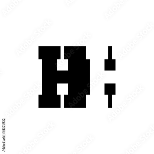 HH Negative Space Monogram Logo – Modern Minimal Lettermark Design