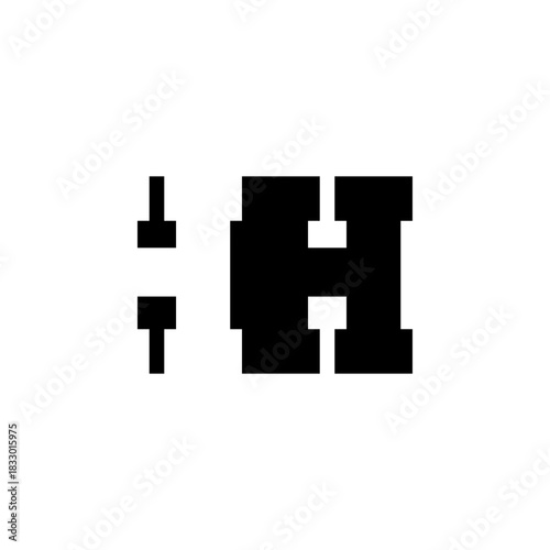 HH Negative Space Monogram Logo – Modern Minimal Lettermark Design