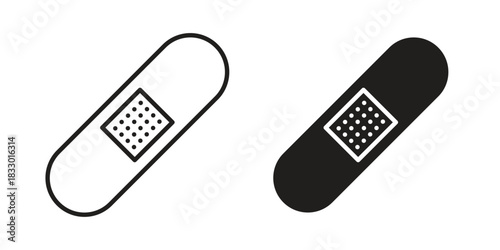 Bandage icon silhouette abstract design. vector clipart designs