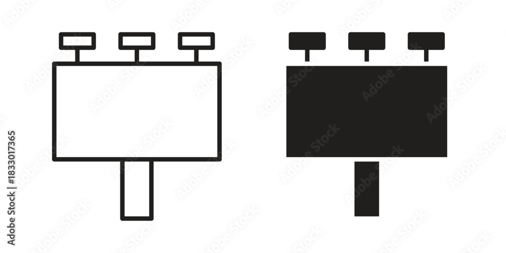 Obraz premium Billboard icon silhouette abstract design. vector clipart designs