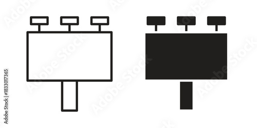 Billboard icon silhouette abstract design. vector clipart designs