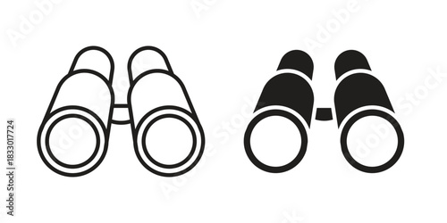 Binoculars icon silhouette abstract design. vector clipart designs