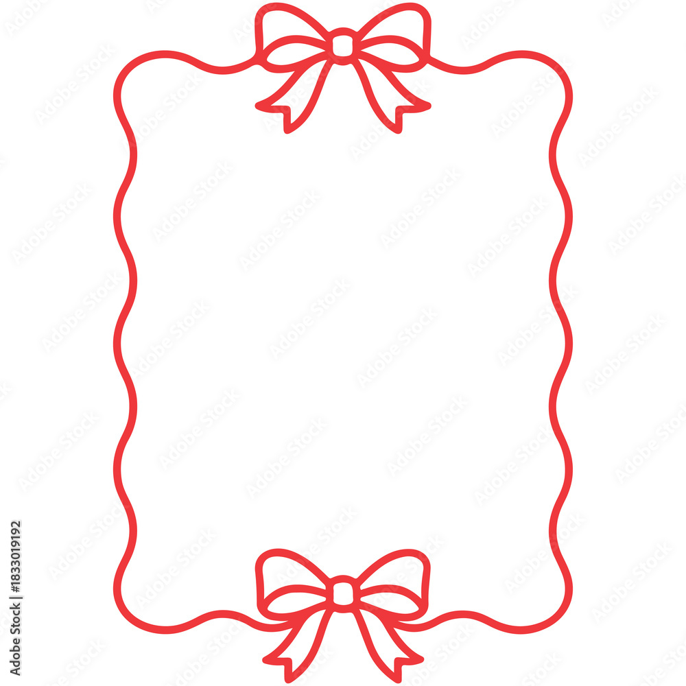 Obraz premium Coquette Valentine Frame Border PNG