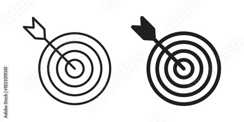 Bulls eye icon silhouette abstract design. vector clipart designs