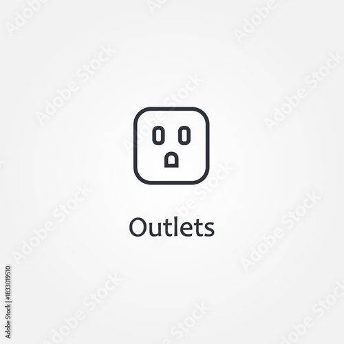 outlets icon symbol illustration vector eps10 logo template design pattern seamless bright minimal design flat design realistic style simple design modern design