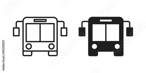 Bus icon silhouette abstract design. vector clipart designs