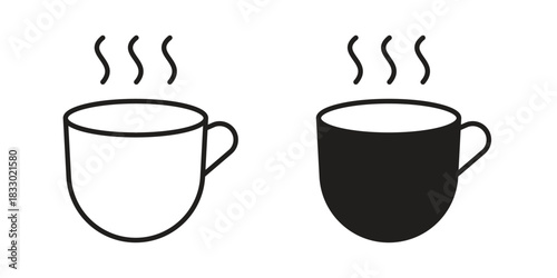 Coffee icon silhouette abstract design. vector clipart designs