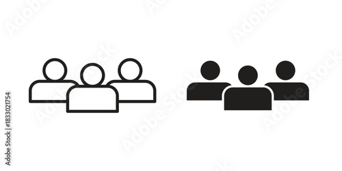 Community icon silhouette abstract design. vector clipart designs