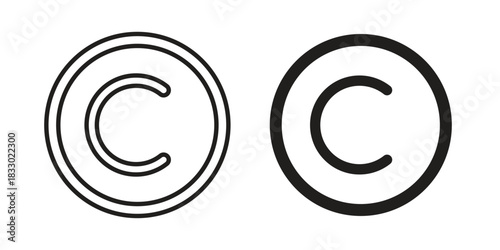 Copyright icon silhouette abstract design. vector clipart designs