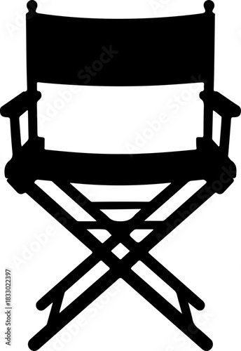 director's chair silhouette vector illustration