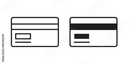 Credit card icon silhouette abstract design. vector clipart designs