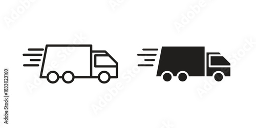 Delivery icon silhouette abstract design. vector clipart designs