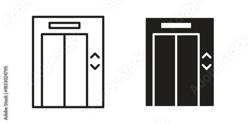 Elevator icon silhouette abstract design. vector clipart designs