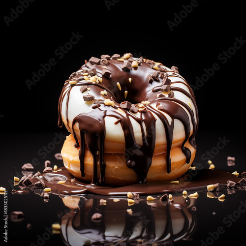 Chocolate Frost Donut Stack
