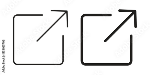 External link icon silhouette abstract design. vector clipart designs