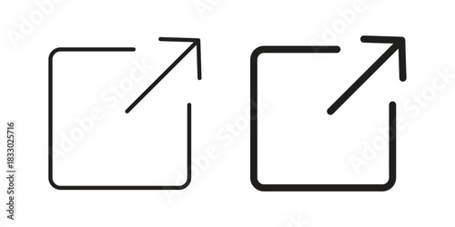 External link icon silhouette abstract design. vector clipart designs