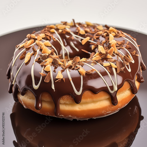 
Nutty Caramel Chocolate Donut