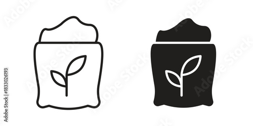 Fertilizer icon silhouette abstract design. vector clipart designs