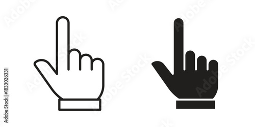 Finger icon silhouette abstract design. vector clipart designs