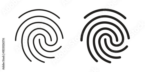 Fingerprint icon silhouette abstract design. vector clipart designs