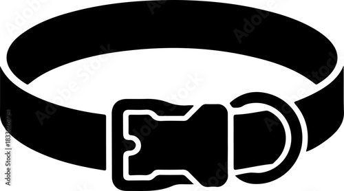 dog collar silhouette vector illustration