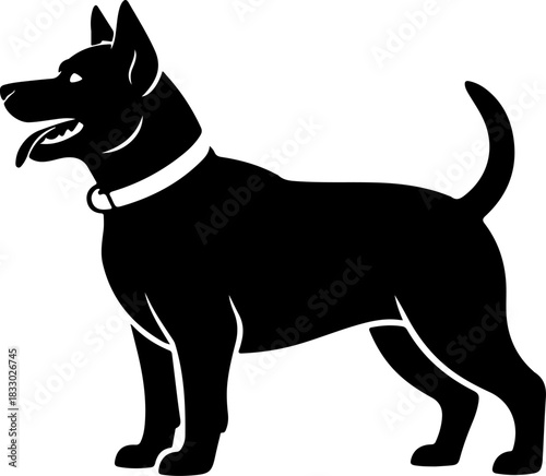dog collar silhouette vector illustration