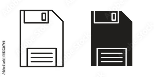Floppy disk icon silhouette abstract design. vector clipart designs