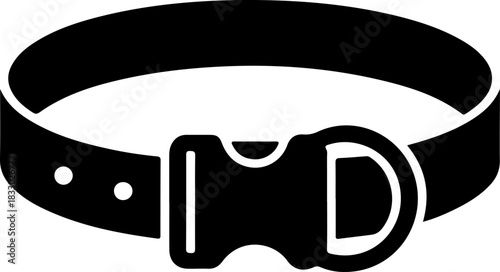 dog collar silhouette vector illustration