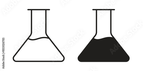 Flask icon silhouette abstract design. vector clipart designs