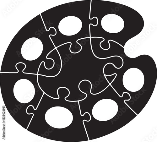 Creative Jigsaw Palette Art