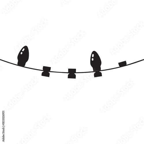 Silhouetted clothesline with pegs and garments drying in the breeze above a simple outdoor scene.