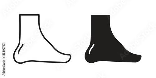 Foot icon silhouette abstract design. vector clipart designs