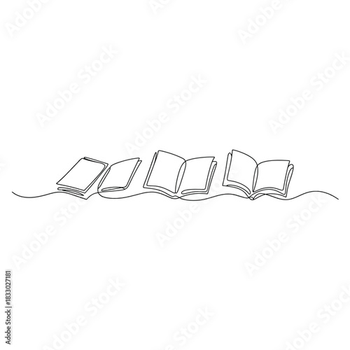 Minimalist Continuous Line Books Banner