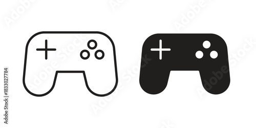 Gaming controller icon silhouette abstract design. vector clipart designs