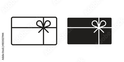 Gift card icon silhouette abstract design. vector clipart designs
