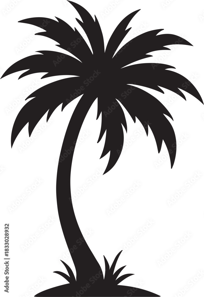 Obraz premium Clean Vector Palm Tree Illustration