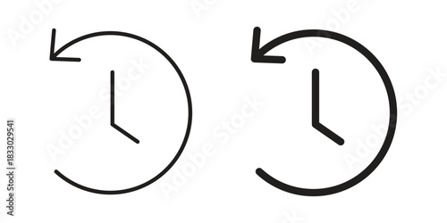 History icon silhouette abstract design. vector clipart designs