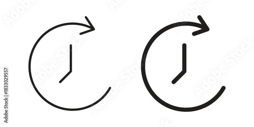 History icon silhouette abstract design. vector clipart designs