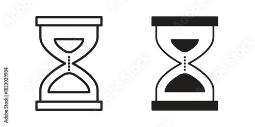 Hourglass icon silhouette abstract design. vector clipart designs