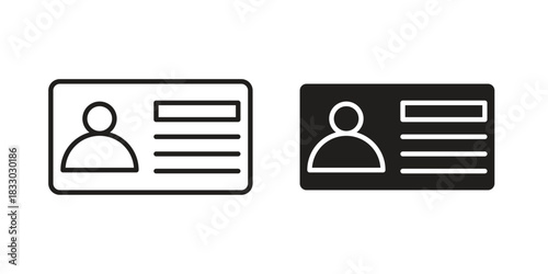 Identity card icon silhouette abstract design. vector clipart designs
