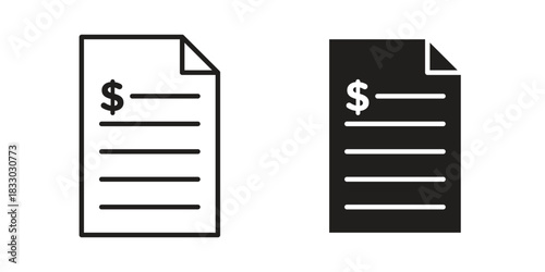 Invoice icon silhouette abstract design. vector clipart designs