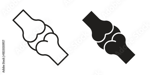 Joint icon silhouette abstract design. vector clipart designs